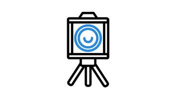 Animation of camera Icon suitable for content creator, presentation video