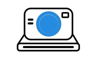 Animation of camera Icon suitable for content creator, presentation video