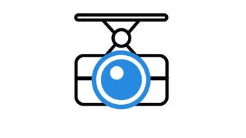 Animation of camera Icon suitable for content creator, presentation video