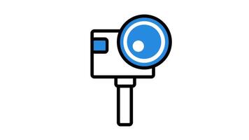 Animation of camera Icon suitable for content creator, presentation video