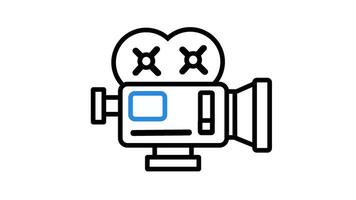 animation de caméra icône adapté pour contenu créateur, présentation video