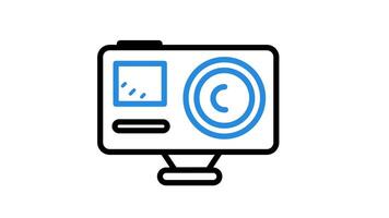 Animation of camera Icon suitable for content creator, presentation video