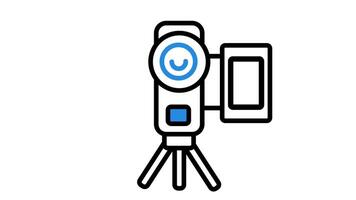 Animation of camera Icon suitable for content creator, presentation video