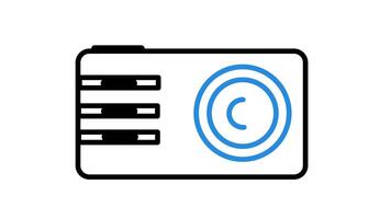 Animation of camera Icon suitable for content creator, presentation video