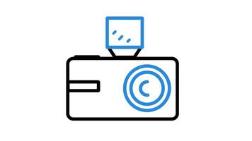 Animation of camera Icon suitable for content creator, presentation video