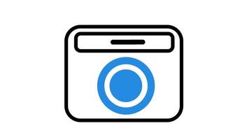 Animation of camera Icon suitable for content creator, presentation video