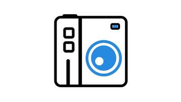 Animation of camera Icon suitable for content creator, presentation video