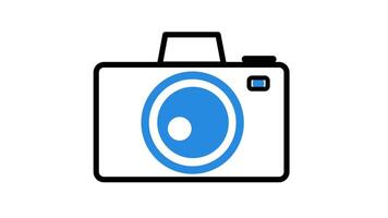 Animation of camera Icon suitable for content creator, presentation video