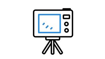 Animation of camera Icon suitable for content creator, presentation video