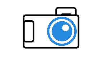 Animation of camera Icon suitable for content creator, presentation video