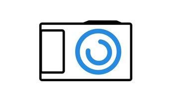 Animation of camera Icon suitable for content creator, presentation video