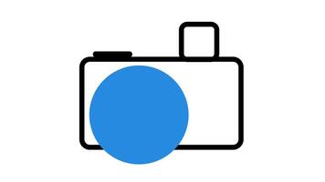 Animation of camera Icon suitable for content creator, presentation video