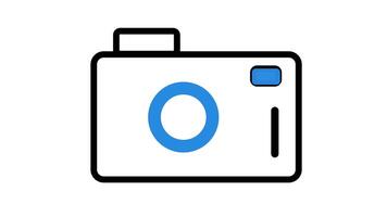 Animation of camera Icon suitable for content creator, presentation video