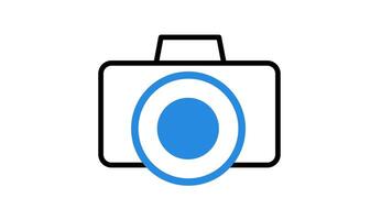 Animation of camera Icon suitable for content creator, presentation video