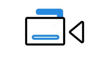 animering av kamera ikon lämplig för innehåll skapare, presentation video