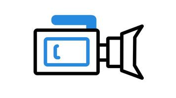 Animation of camera Icon suitable for content creator, presentation video