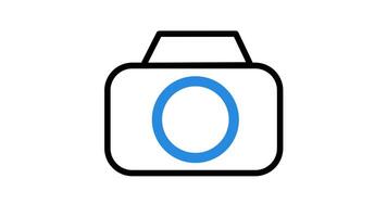 Animation of camera Icon suitable for content creator, presentation video