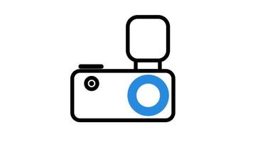 Animation of camera Icon suitable for content creator, presentation video