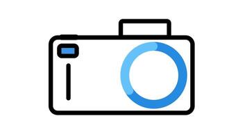 Animation of camera Icon suitable for content creator, presentation video