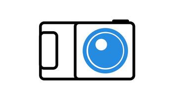 Animation of camera Icon suitable for content creator, presentation video