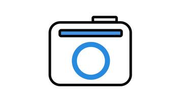 Animation of camera Icon suitable for content creator, presentation video