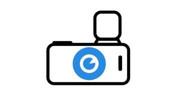 Animation of camera Icon suitable for content creator, presentation video