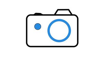 Animation of camera Icon suitable for content creator, presentation video