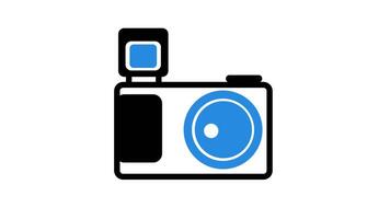 Animation of camera Icon suitable for content creator, presentation video