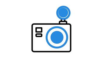 Animation of camera Icon suitable for content creator, presentation video