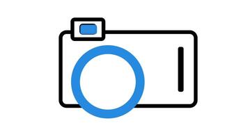 Animation of camera Icon suitable for content creator, presentation video