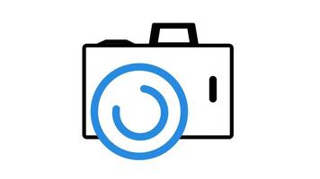 Animation of camera Icon suitable for content creator, presentation video