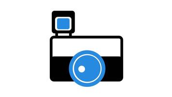 animering av kamera ikon lämplig för innehåll skapare, presentation video