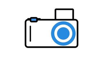 Animation of camera Icon suitable for content creator, presentation video