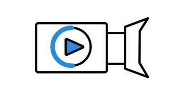 animation de caméra icône adapté pour contenu créateur, présentation video