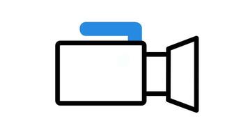 animación de cámara icono adecuado para contenido creador, presentación video