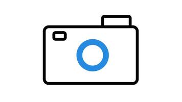 Animation of camera Icon suitable for content creator, presentation video