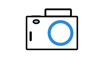 Animation of camera Icon suitable for content creator, presentation video