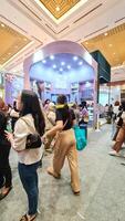 Jakarta, Indnesia on December 17 2023. Jakarta x Beauty 2023. Very busy with both male and female visitors. photo