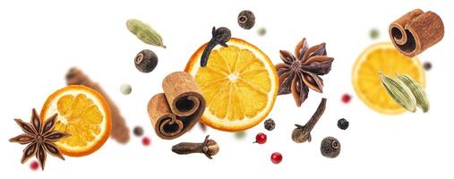 Aromatic spices collection, igredients for mulled wine photo