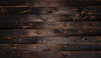 tabla de madera quemada, textura de madera de carbón negro, fondo de barbacoa quemada foto