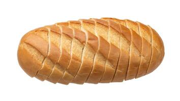 Sliced white bread isolated on white background photo