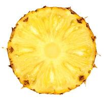 Pineapple slice isolated on white background photo