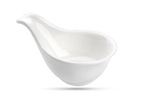 Empty bowl isolated on white background photo