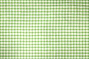 Green checkered tablecloth background photo