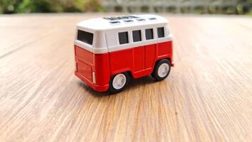 Die cast miniature red van. toys for boys and girls photo