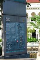 Kuala Lumpur, Malaysia on May 21, 2023. Information board about the River of Life photo