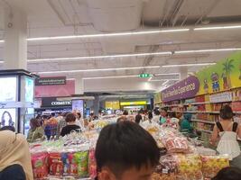 Bangkok, Thailand on July 22 2023. The atmosphere at the Big C Department Store is very busy photo