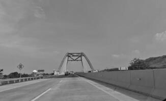 Batang, Indonesia on March 8 2023. The Kalikuto Bridge is the new icon of the Semarang Batang Toll Road. T photo