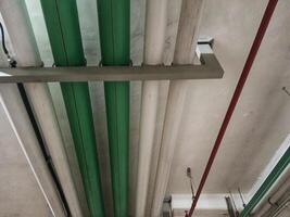 This is photo of plumbing system in a building.