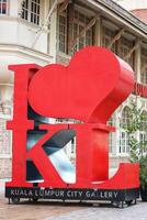 Kuala Lumpur, Malaysia on May 22 2023. The I Love KL statue is a landmark frequently visited by tourists. photo